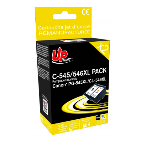 UPRINT PACK 2 CARTOUCHES REMANUFACTUREES CANON PG545/CL546XL