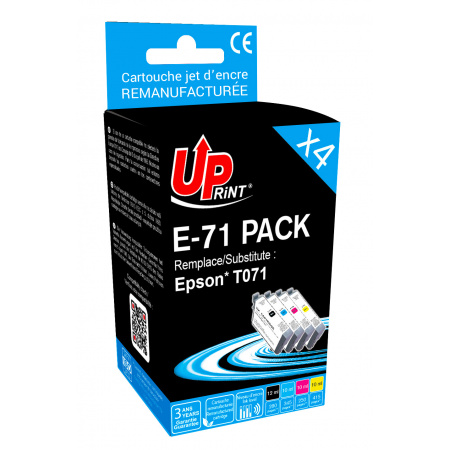UPRINT PACK 4 CARTOUCHES REMANUFACTUREES EPSON T0715